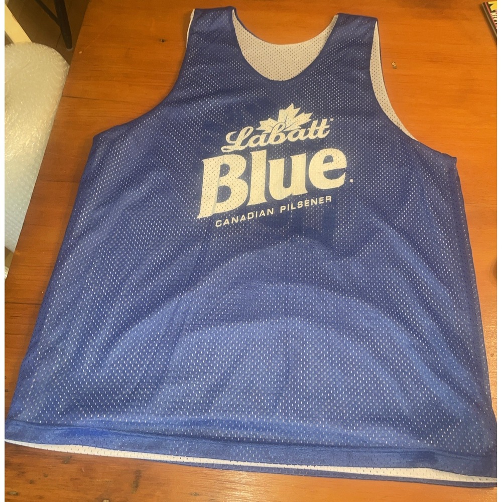Labatt Blue Canadian Pilsener Jersey Reversible Tank Adult XL Hockey Mesh